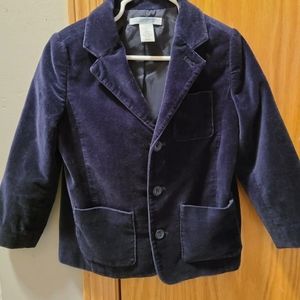 JANIE AND JACK BOY'S VELVET BLAZER NAVY BLUE SIZE 2-3